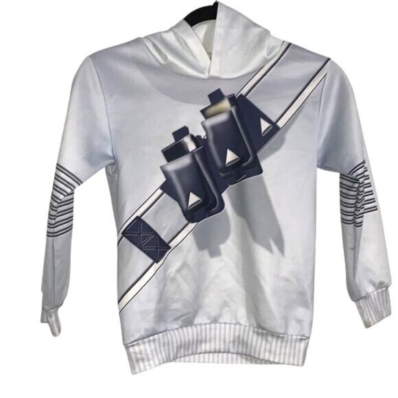 Zhixuan Tong Kids White Hooded Sweatshirt Size 7 Polyester - Picture 1 of 4